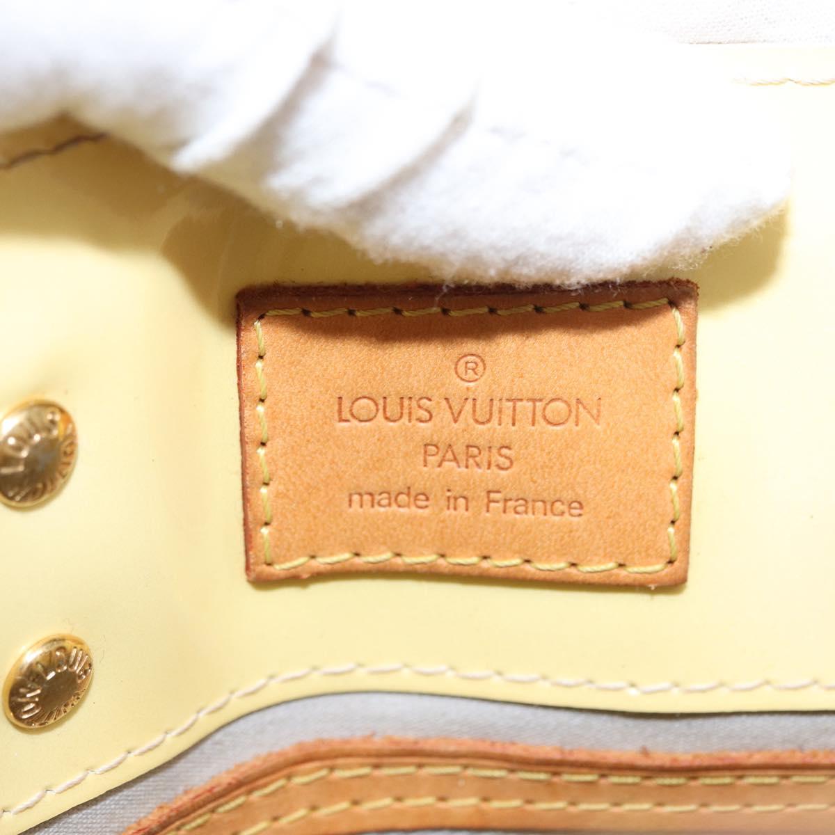 LOUIS VUITTON Monogram Vernis Reade PM Hand Bag Perle M91336 LV Auth 159821