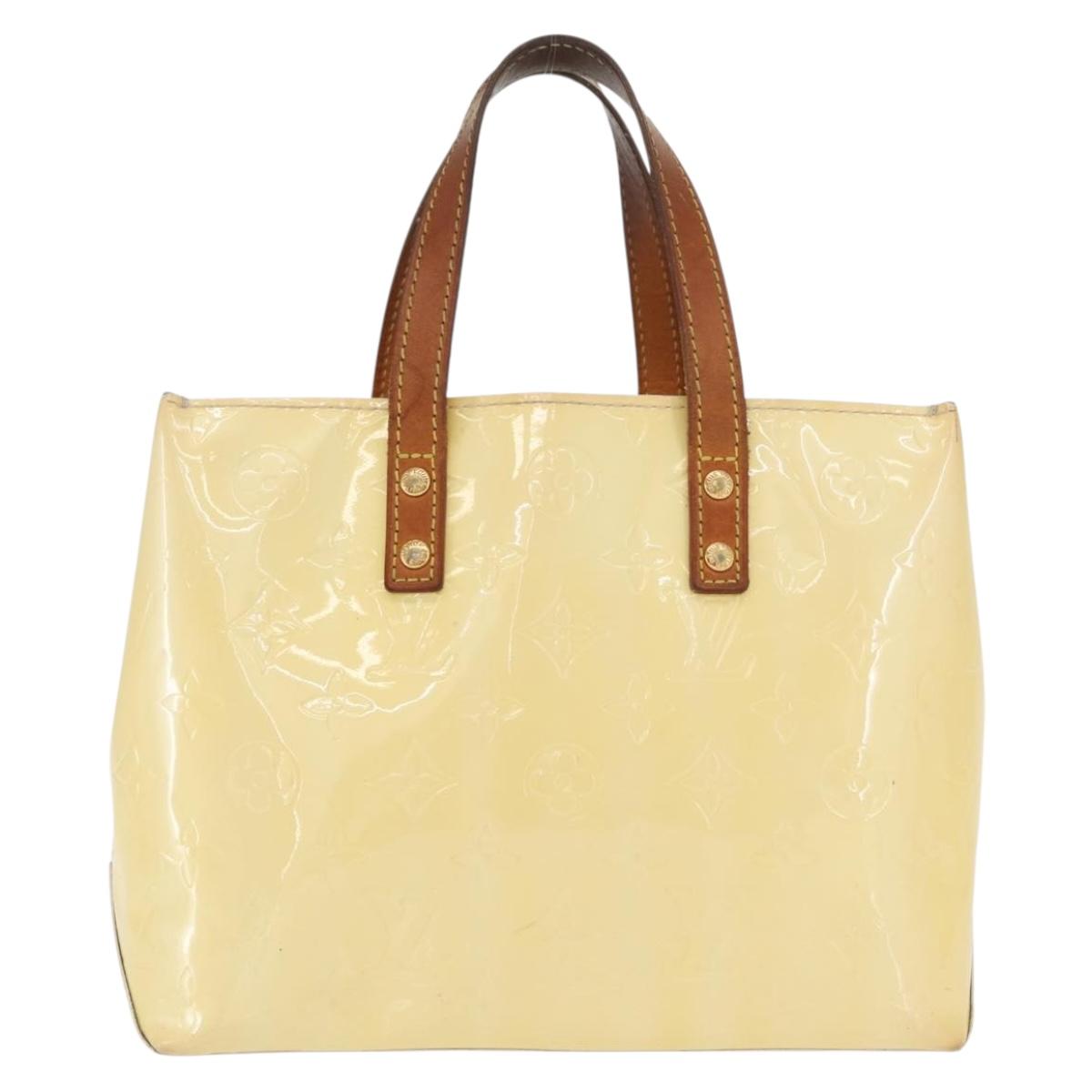 LOUIS VUITTON Monogram Vernis Reade PM Hand Bag Perle M91336 LV Auth 159821