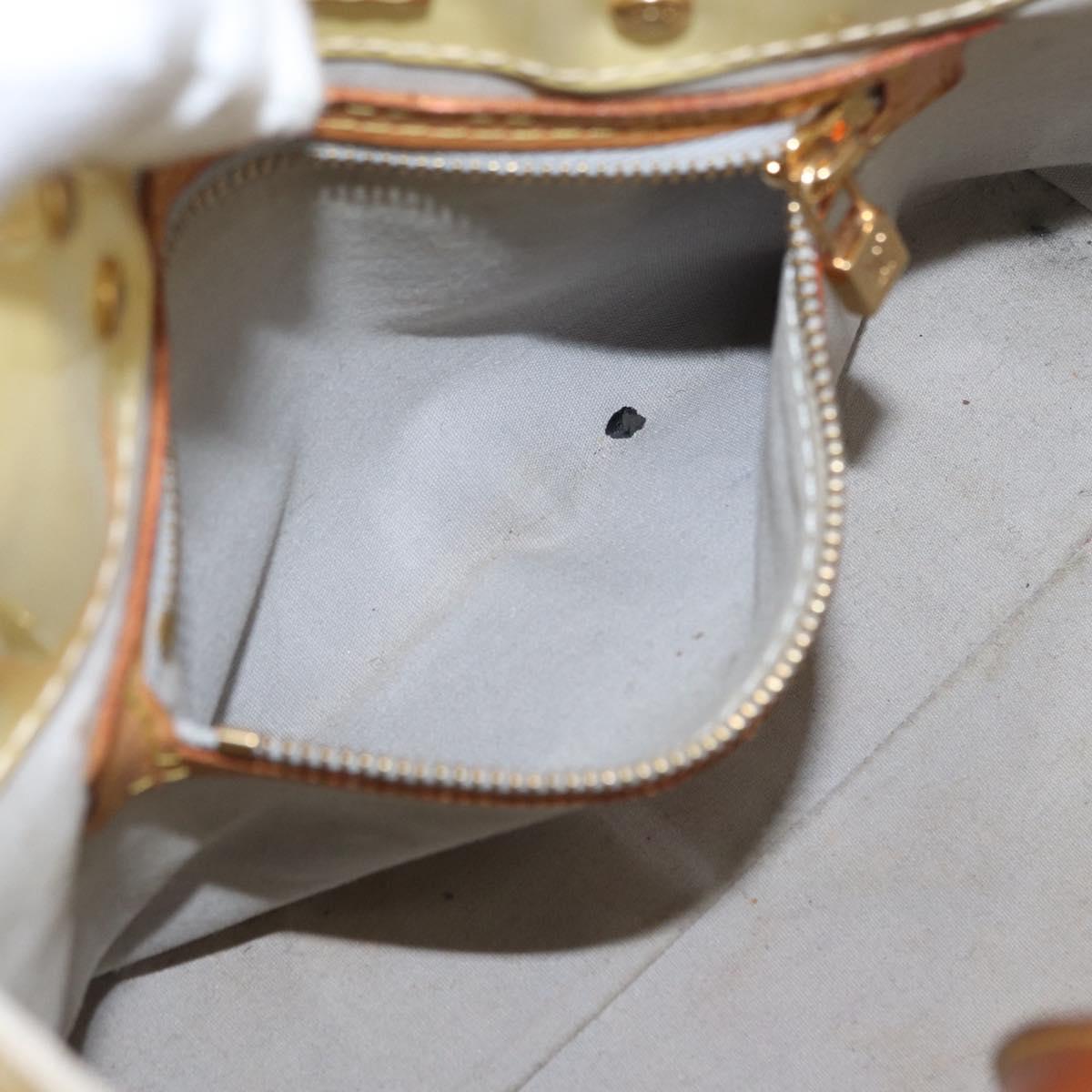 LOUIS VUITTON Monogram Vernis Reade PM Hand Bag Perle M91336 LV Auth 159821