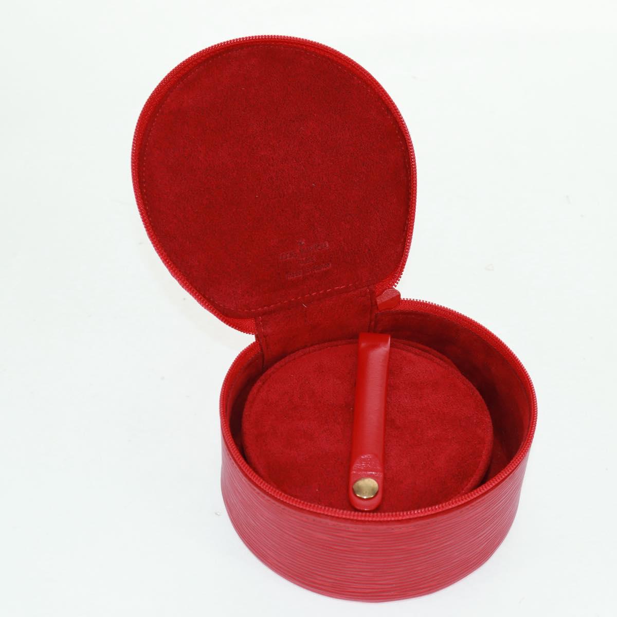 LOUIS VUITTON Epi Ecrin Bijoux 12 Jewelry Box Red M48207 LV Auth 159825V