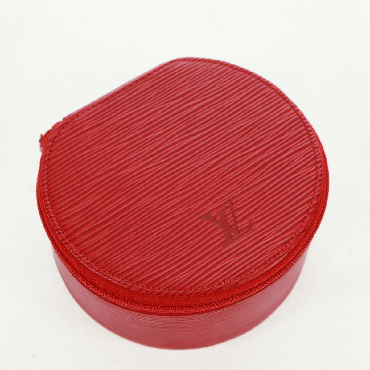 LOUIS VUITTON Epi Ecrin Bijoux 12 Jewelry Box Red M48207 LV Auth 159825V