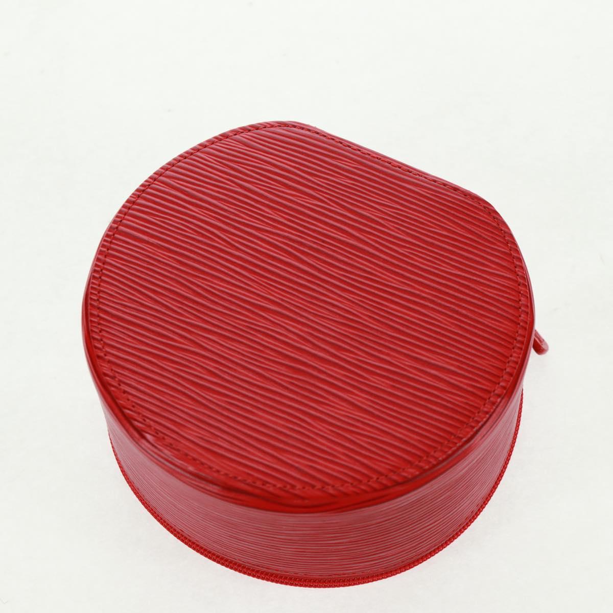 LOUIS VUITTON Epi Ecrin Bijoux 12 Jewelry Box Red M48207 LV Auth 159825V