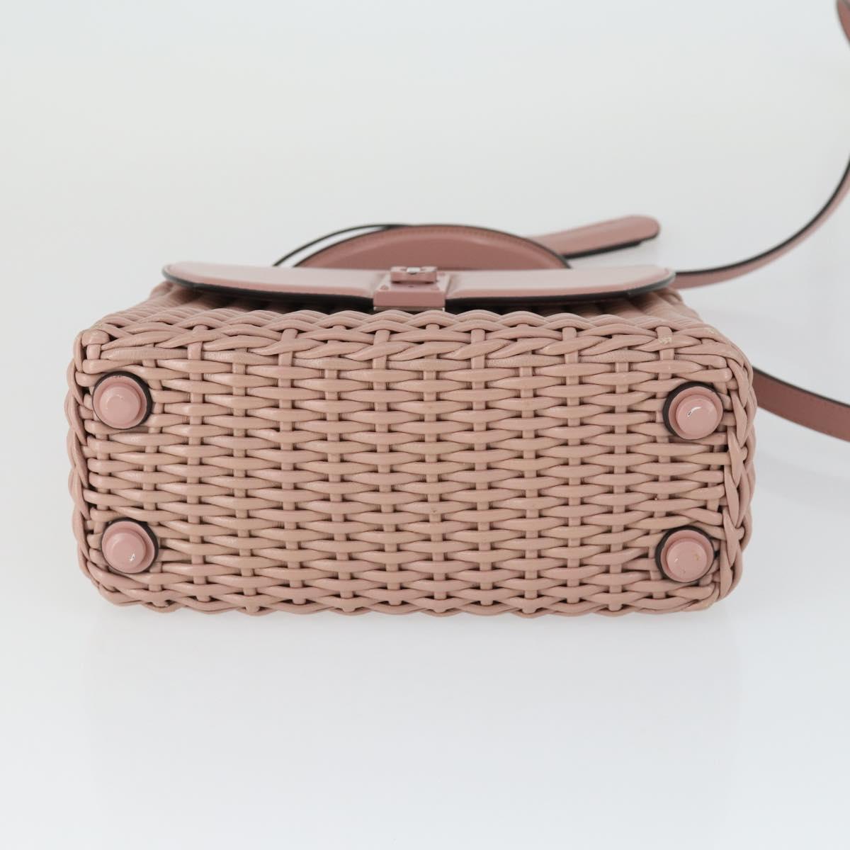 Salvatore Ferragamo Gancini Hand Bag Leather 2way Pink Auth 159841V