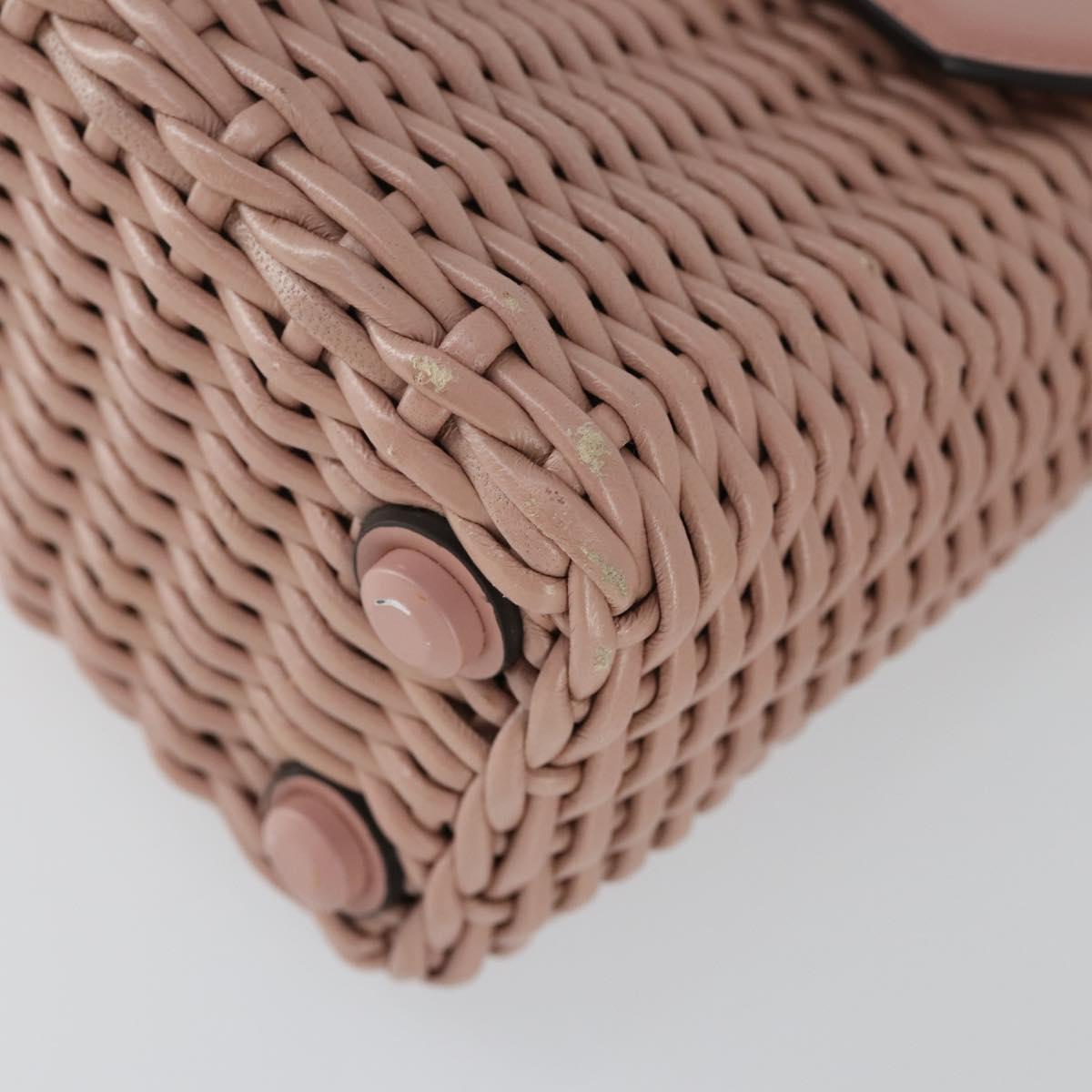 Salvatore Ferragamo Gancini Hand Bag Leather 2way Pink Auth 159841V