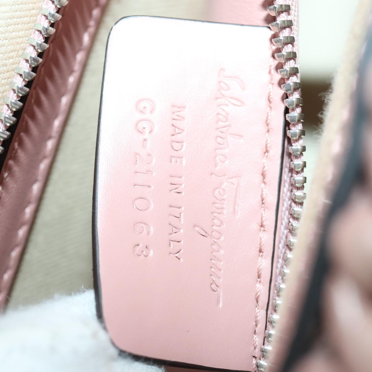 Salvatore Ferragamo Gancini Hand Bag Leather 2way Pink Auth 159841V