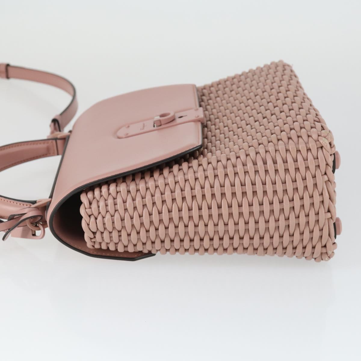 Salvatore Ferragamo Gancini Hand Bag Leather 2way Pink Auth 159841V