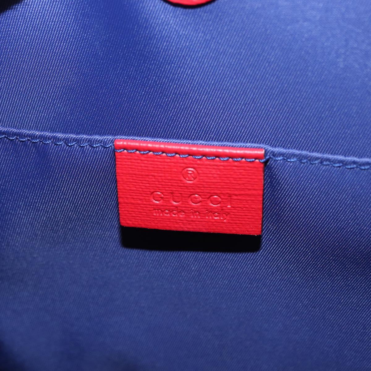 GUCCI Tote Bag PVC Navy Silver 605614 Auth 159842M