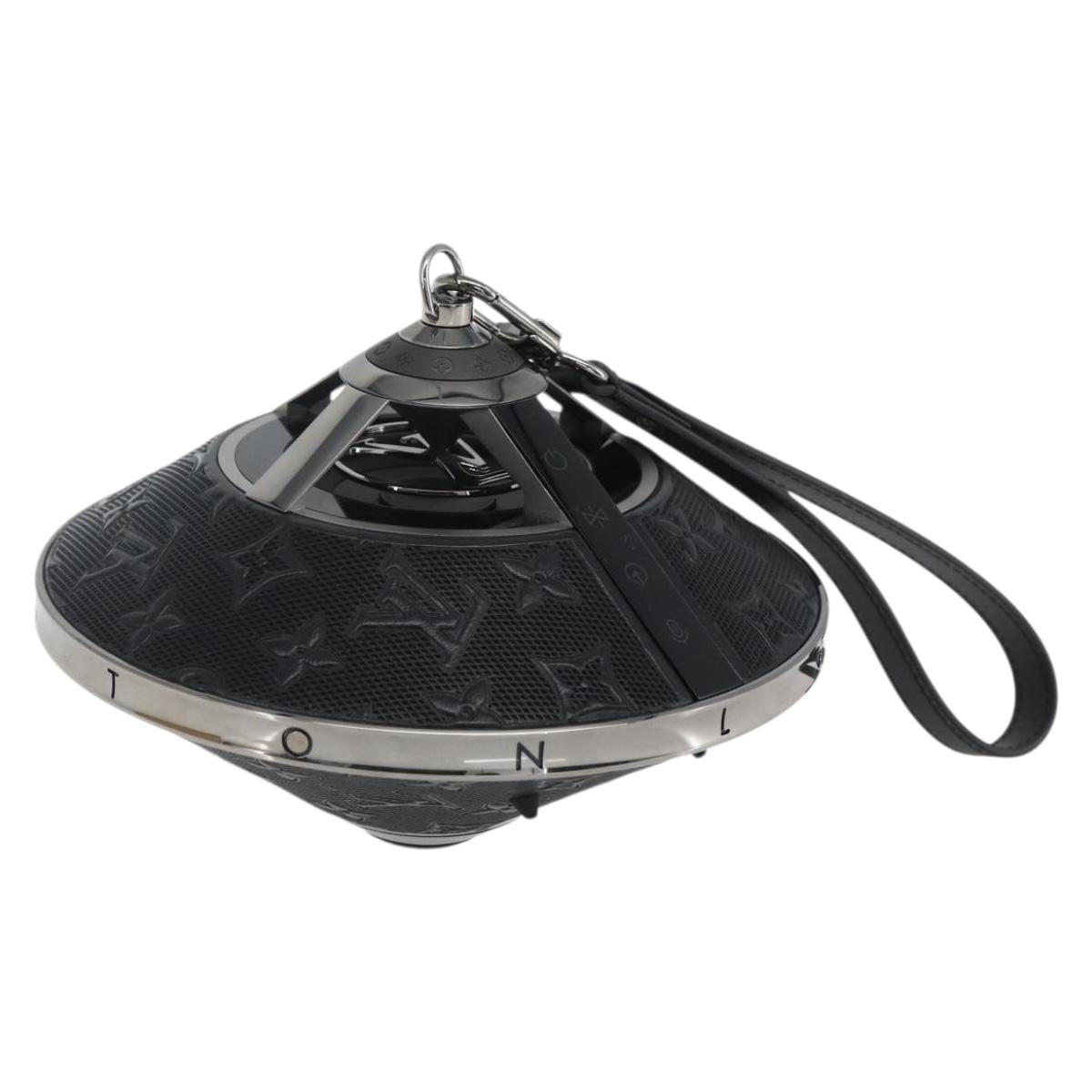 LOUIS VUITTON Monogram Horizon Light Up Speaker Black QAC000 LV Auth 159853SAM