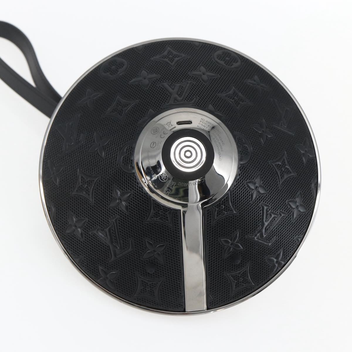 LOUIS VUITTON Monogram Horizon Light Up Speaker Black QAC000 LV Auth 159853SAM