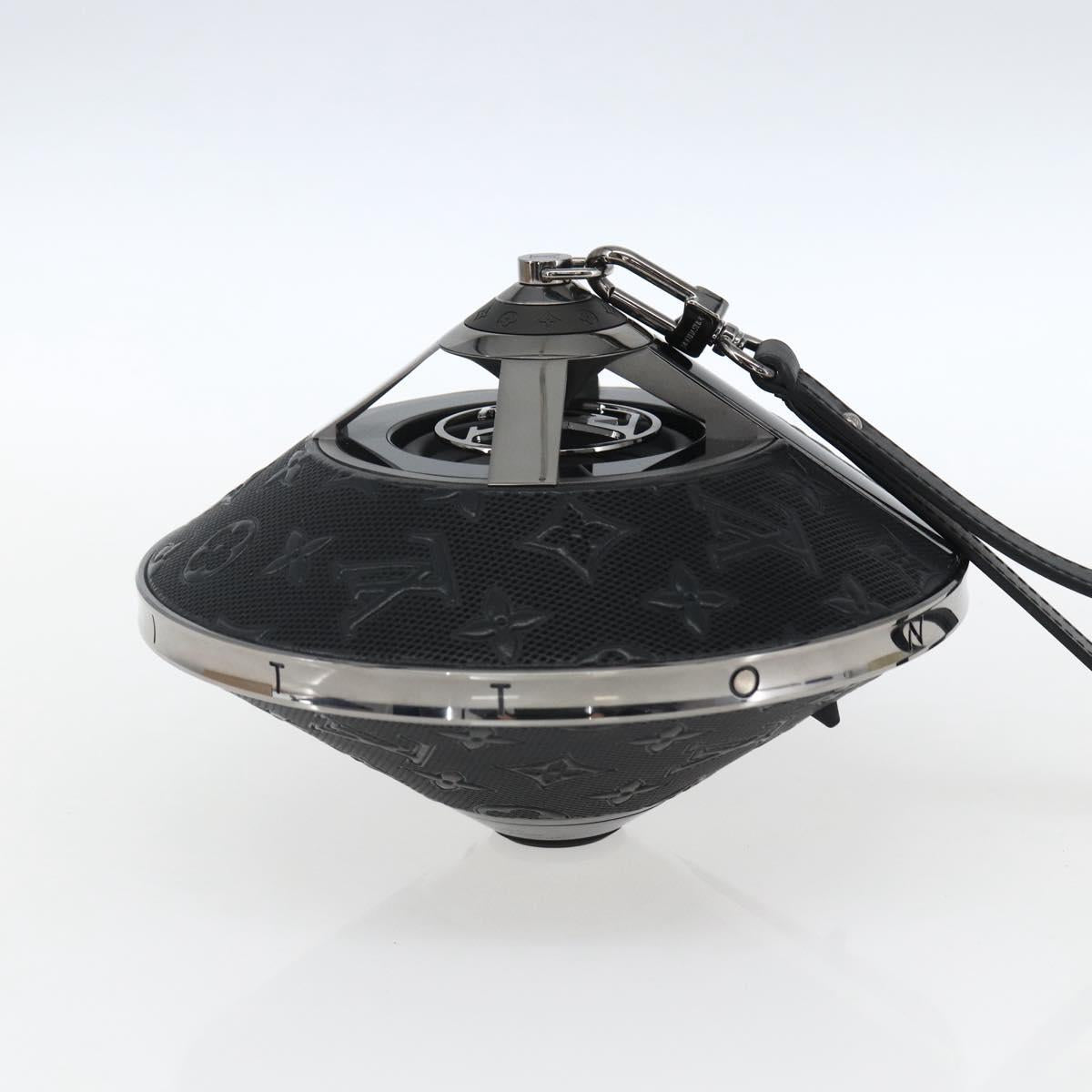 LOUIS VUITTON Monogram Horizon Light Up Speaker Black QAC000 LV Auth 159853SAM