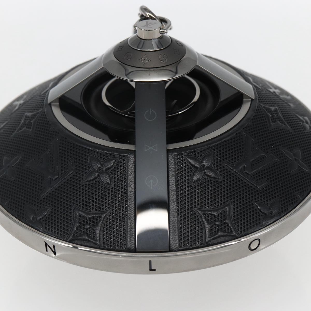 LOUIS VUITTON Monogram Horizon Light Up Speaker Black QAC000 LV Auth 159853SAM