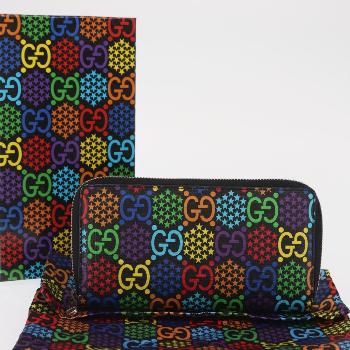 GUCCI GG Psychedelic Long Wallet Multicolor 601079 Auth 159857M