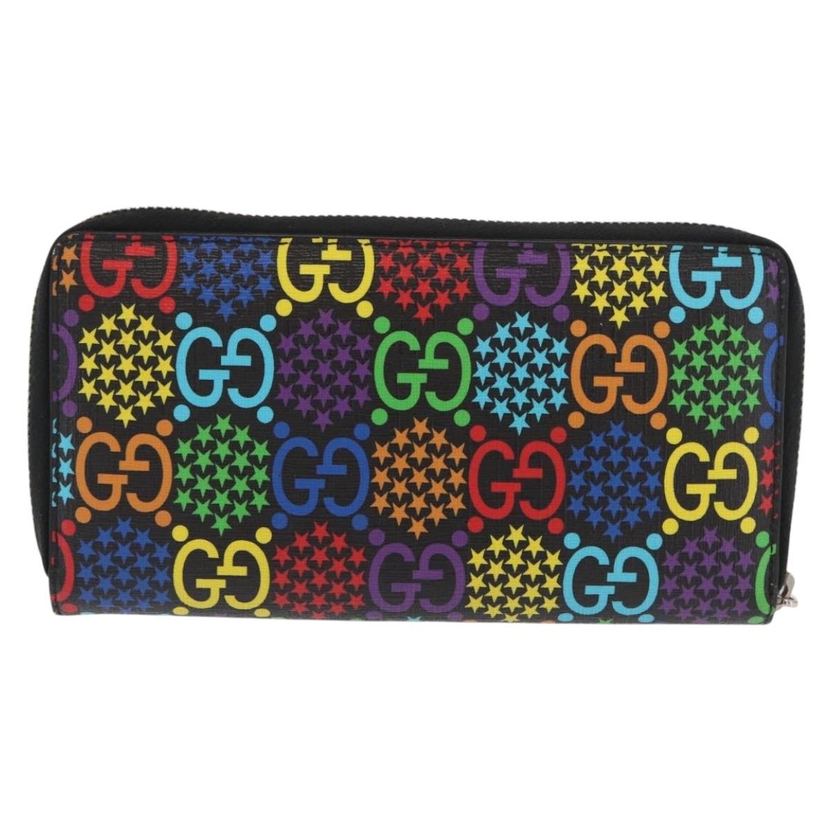 GUCCI GG Psychedelic Long Wallet Multicolor 601079 Auth 159857M
