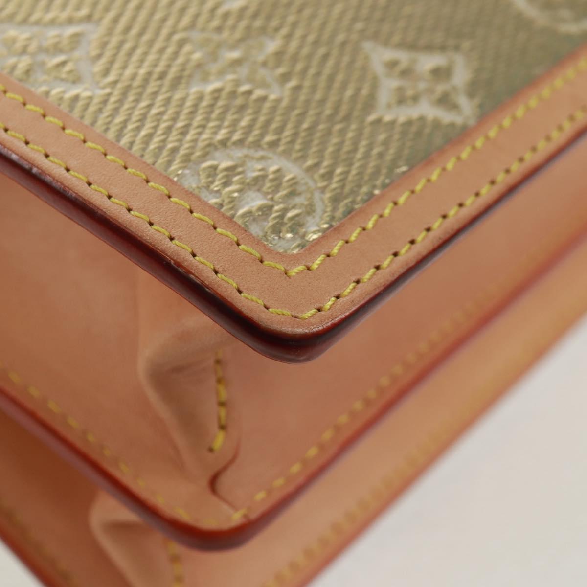 LOUIS VUITTON Monogram Laminated Jacquard Daufine MINI Gold M22826 Auth159872SAM