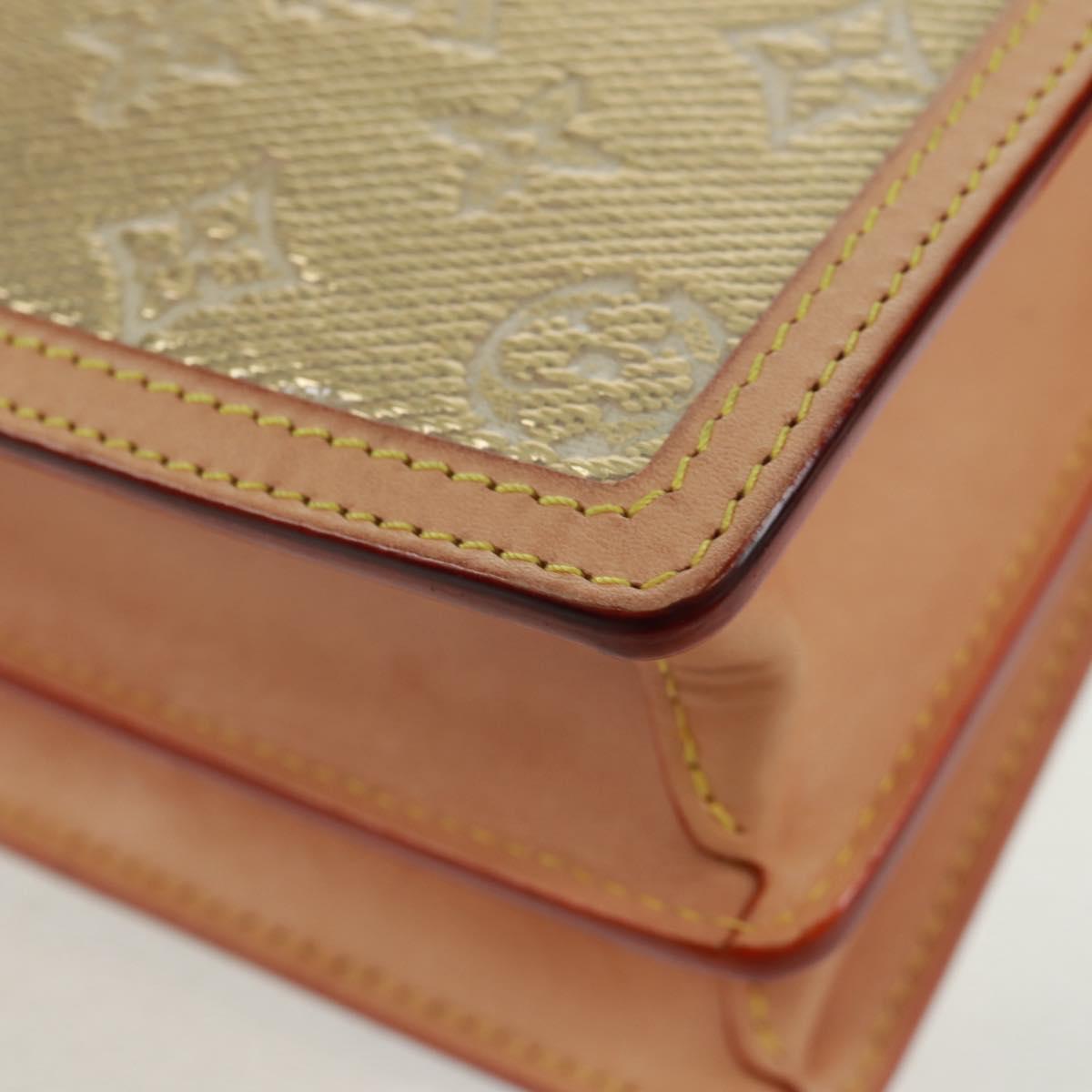 LOUIS VUITTON Monogram Laminated Jacquard Daufine MINI Gold M22826 Auth159872SAM