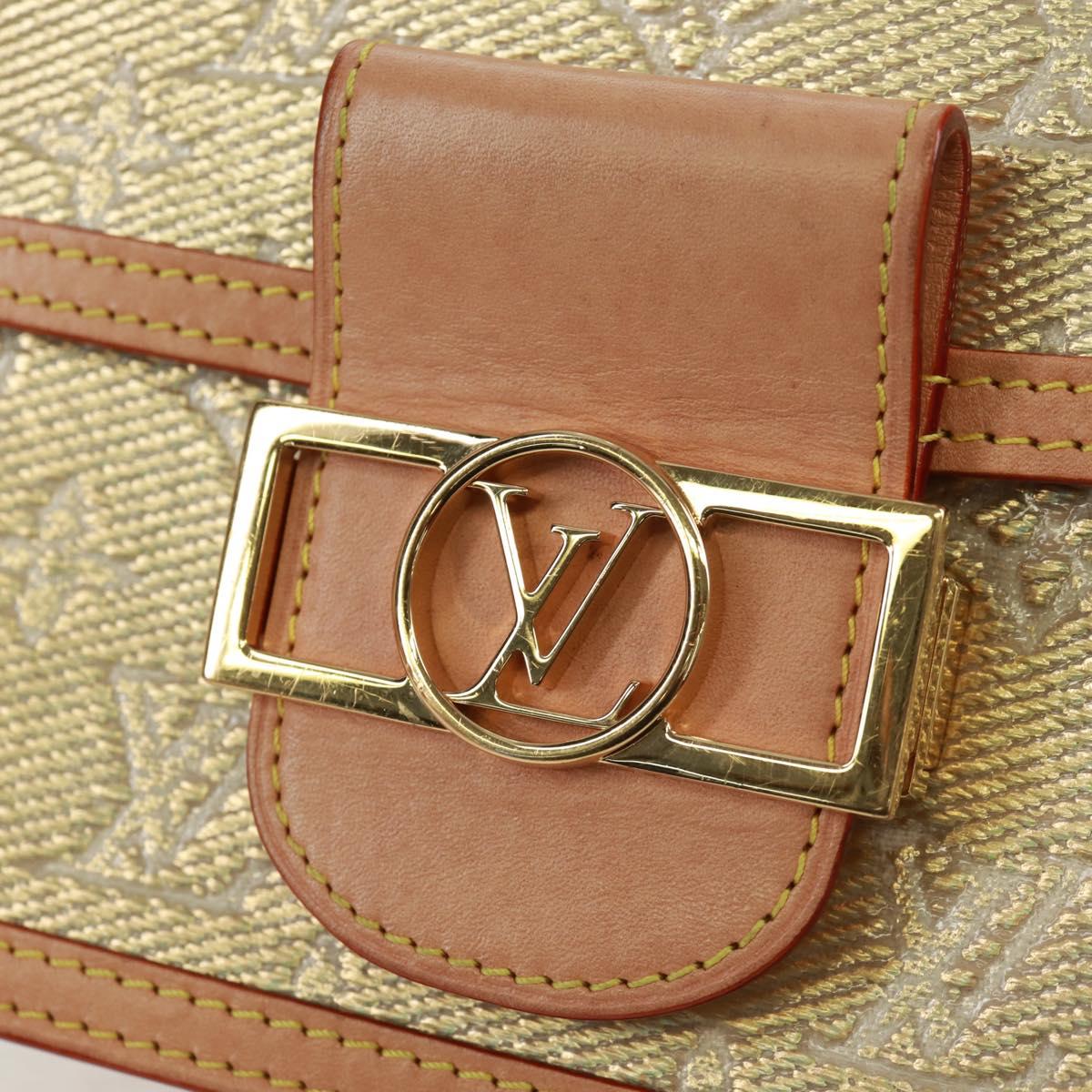 LOUIS VUITTON Monogram Laminated Jacquard Daufine MINI Gold M22826 Auth159872SAM