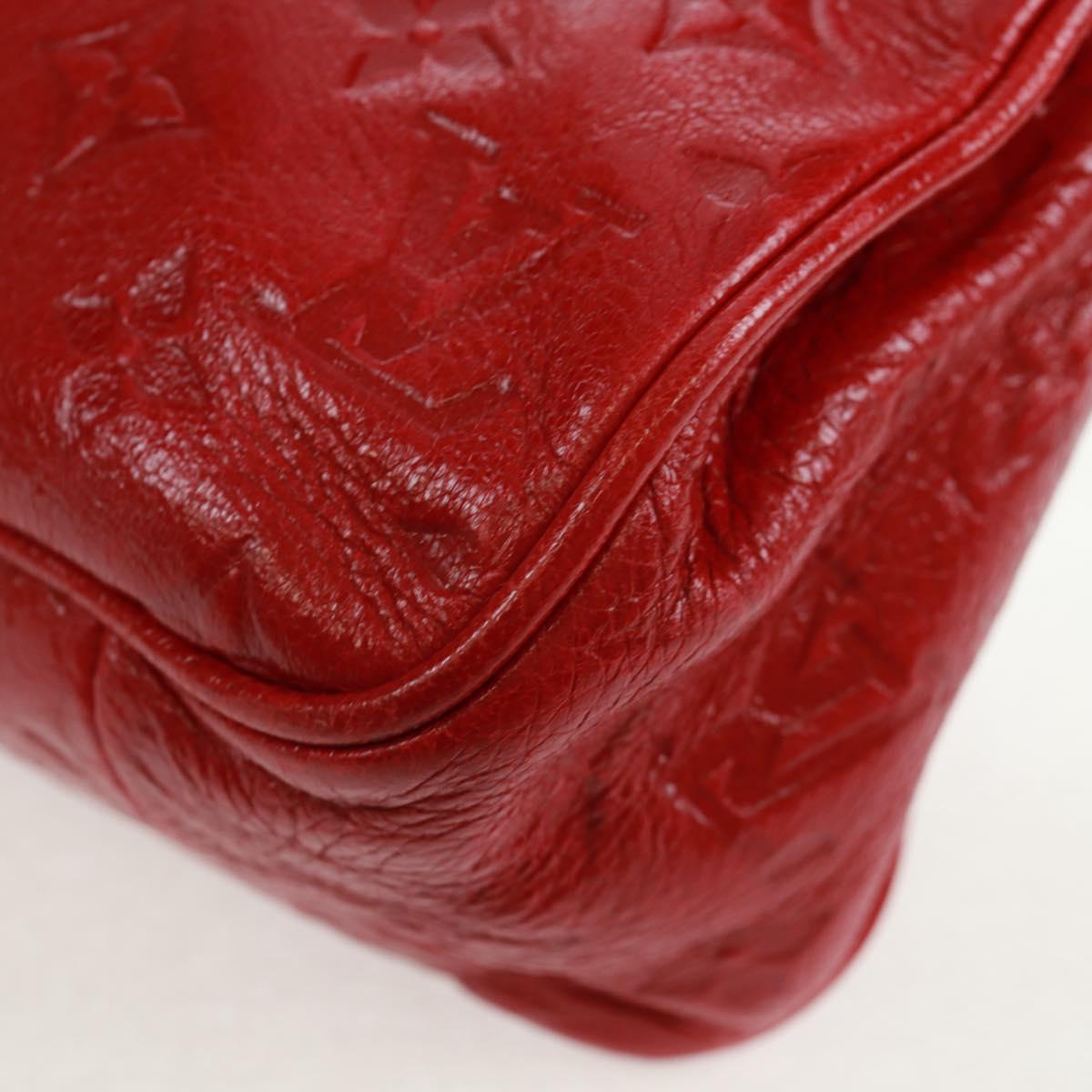 LOUIS VUITTON Monogram Clutch Bag Red LV Auth 159874SAV