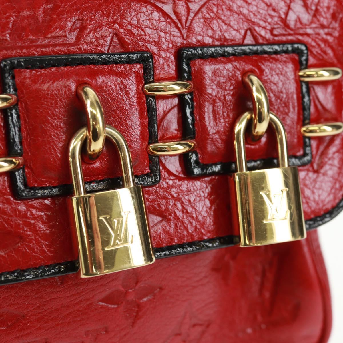 LOUIS VUITTON Monogram Clutch Bag Red LV Auth 159874SAV