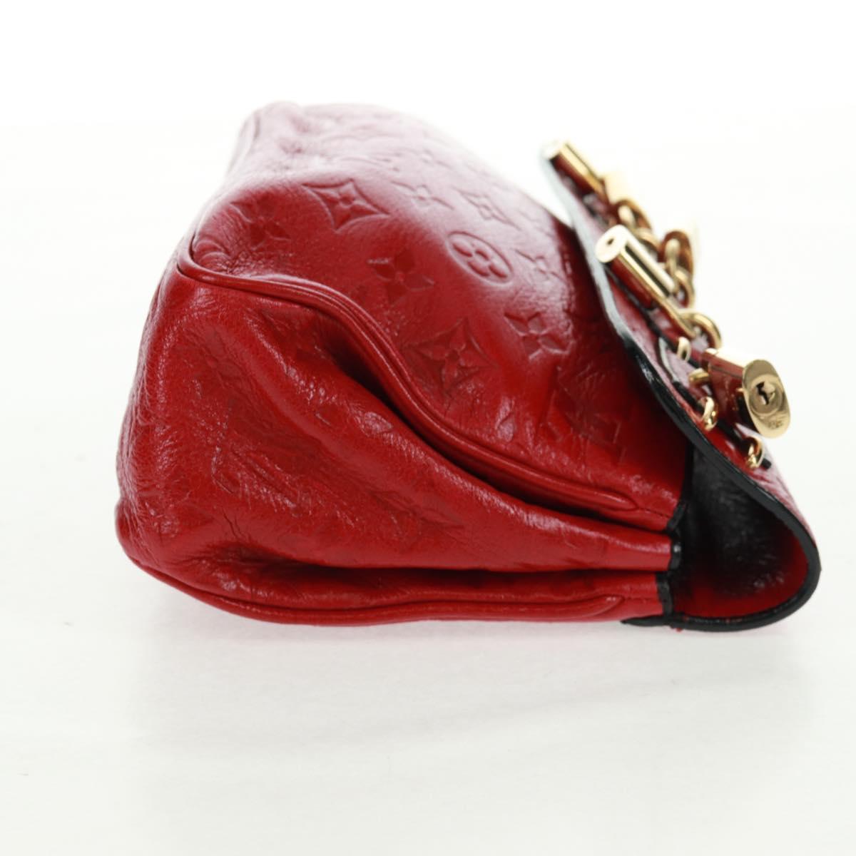 LOUIS VUITTON Monogram Clutch Bag Red LV Auth 159874SAV