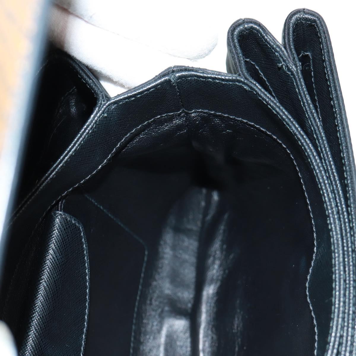 PRADA Hand Bag Nylon Black Silver Auth 159878V