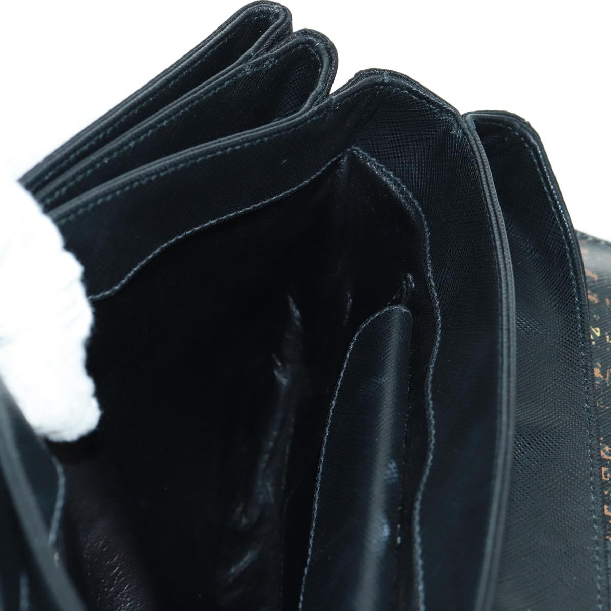 PRADA Hand Bag Nylon Black Silver Auth 159878V