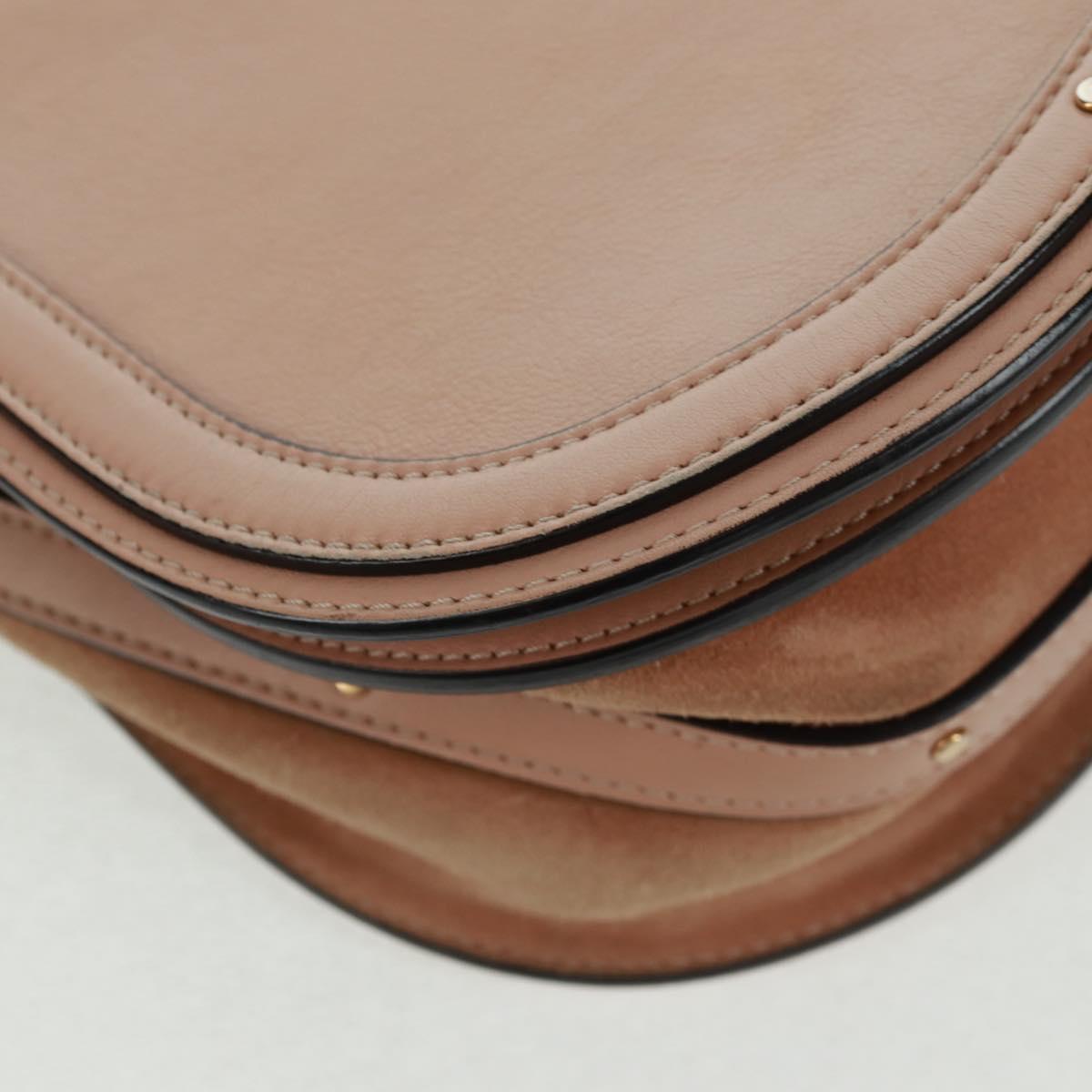 Chloe Nile Hand Bag Leather 2way Pink Gold Auth 159884V