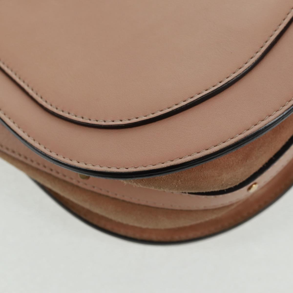 Chloe Nile Hand Bag Leather 2way Pink Gold Auth 159884V