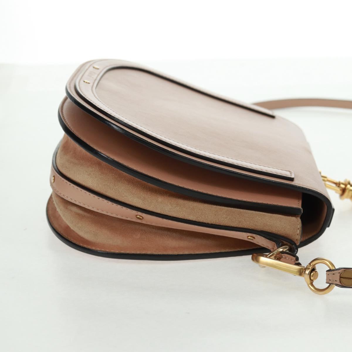 Chloe Nile Hand Bag Leather 2way Pink Gold Auth 159884V