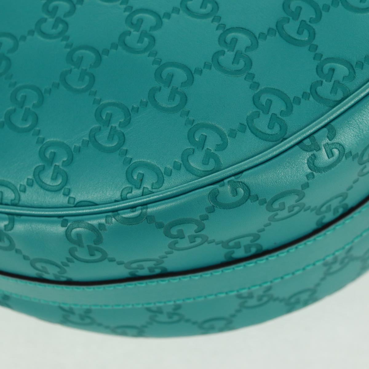 GUCCI GG Canvas Guccissima Bag Light Blue Silver Gold 232962 Auth 159906SAV