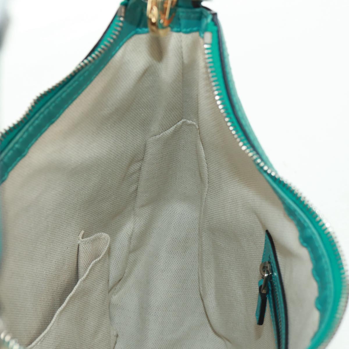 GUCCI GG Canvas Guccissima Bag Light Blue Silver Gold 232962 Auth 159906SAV