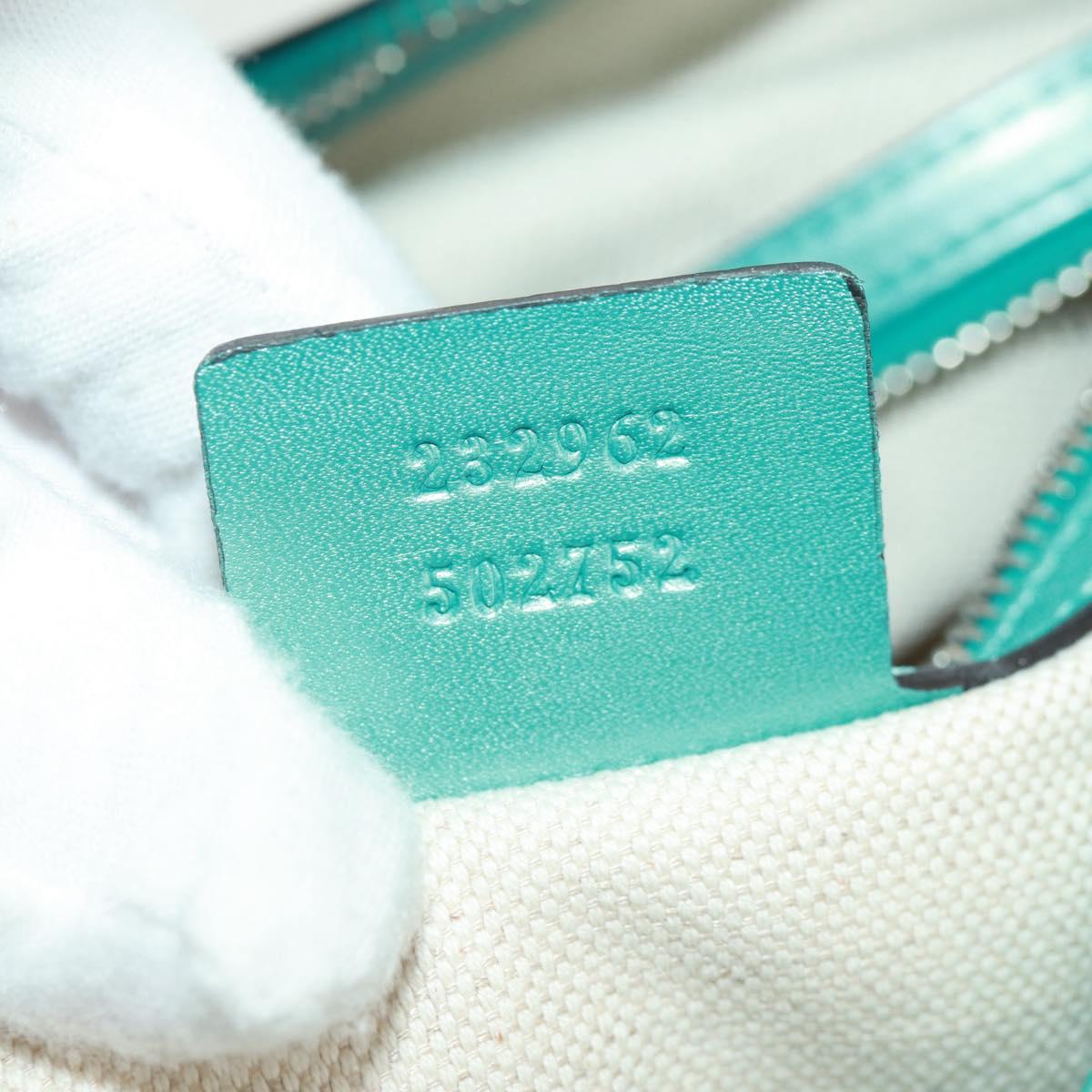 GUCCI GG Canvas Guccissima Bag Light Blue Silver Gold 232962 Auth 159906SAV