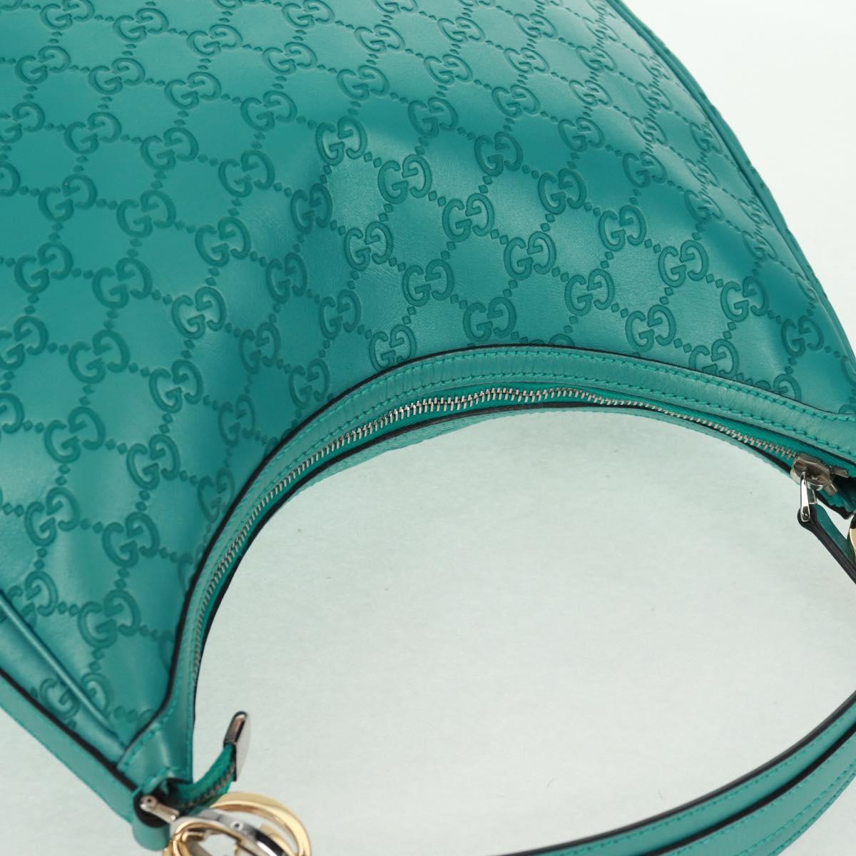 GUCCI GG Canvas Guccissima Bag Light Blue Silver Gold 232962 Auth 159906SAV