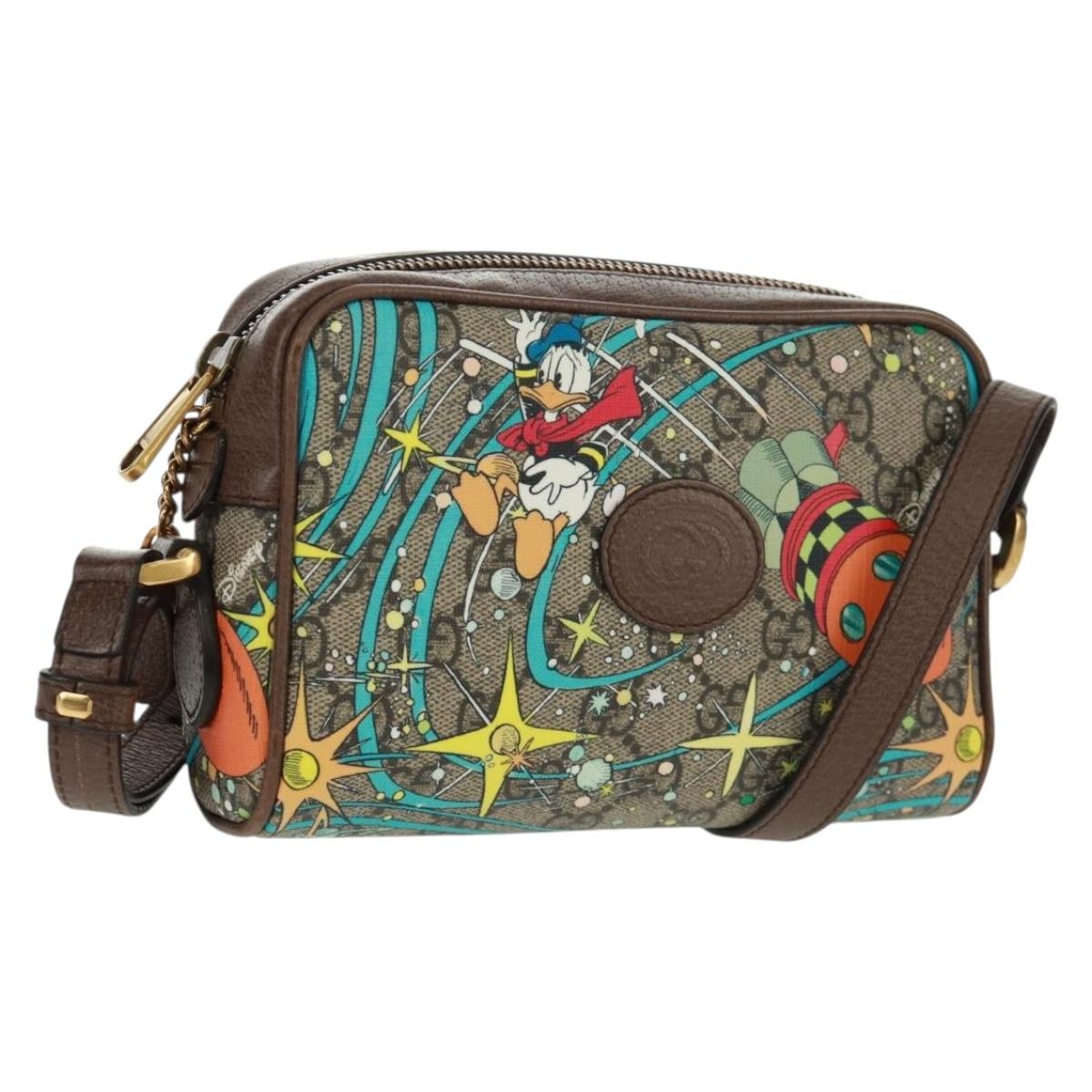 GUCCI Micro GG Supreme Disney Collaboration Bag PVC Beige 602536 Auth 159909SAM