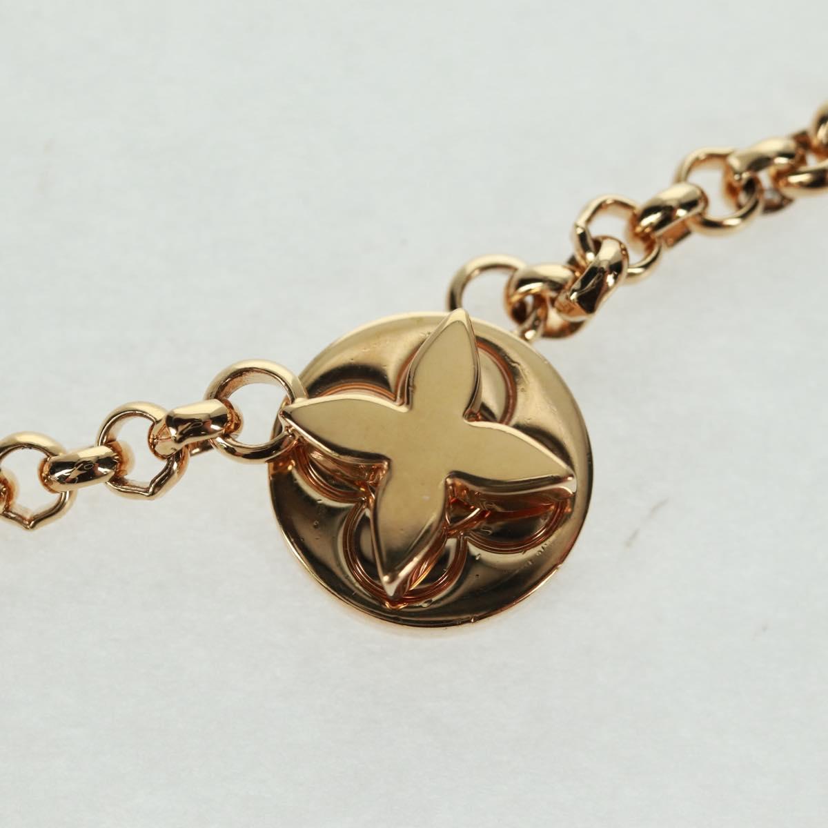 LOUIS VUITTON Monogram Vivienne BFF Christmas Chain Gold M00503 Auth 159921SAM