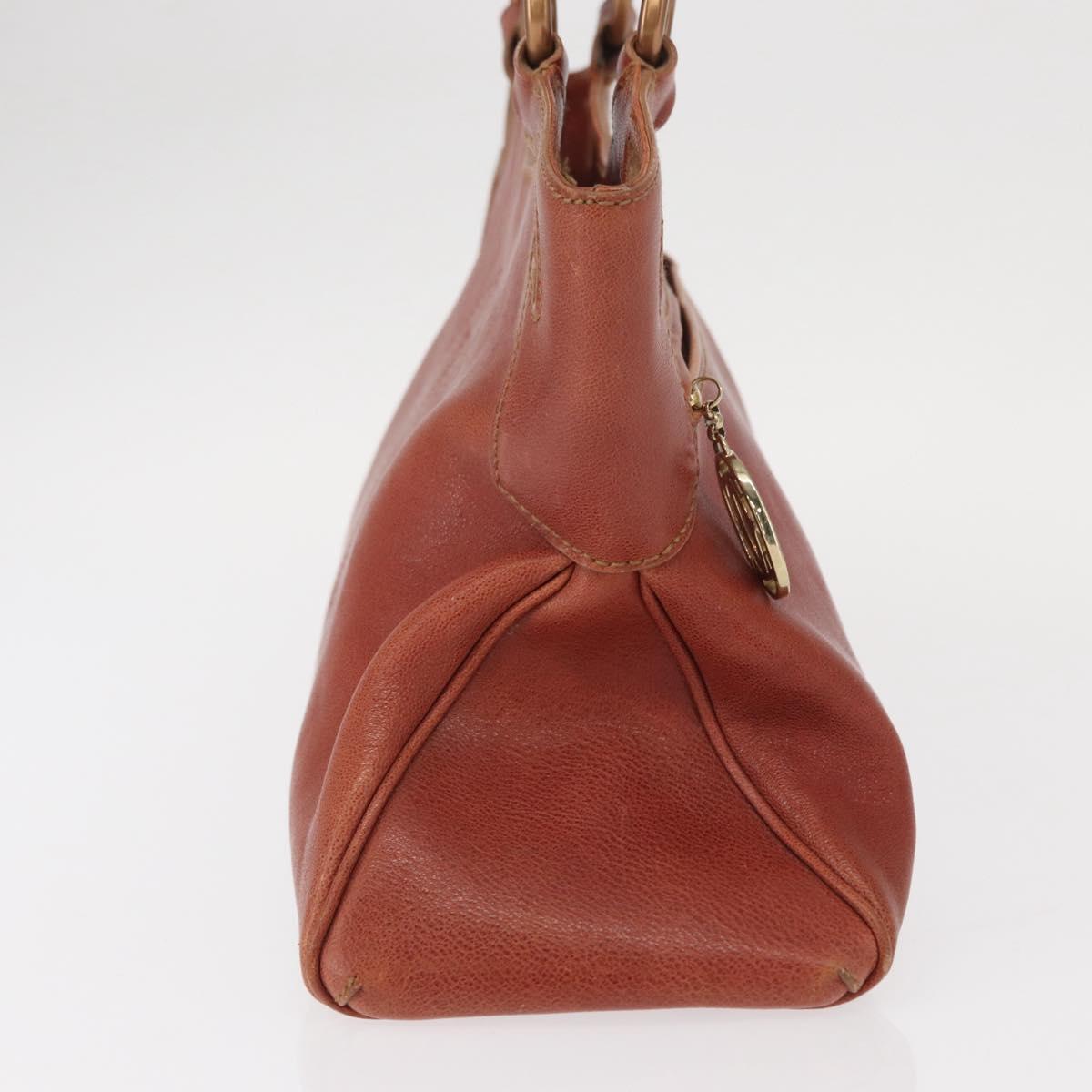 CARTIER Marcello Hand Bag Leather Brown Auth 159935