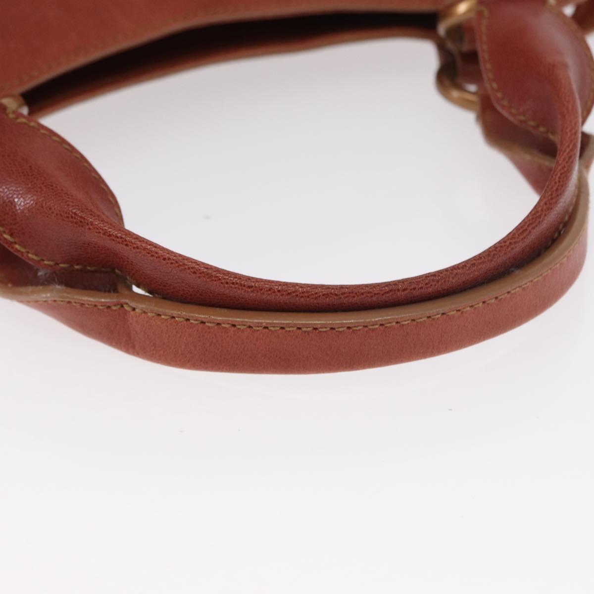 CARTIER Marcello Hand Bag Leather Brown Auth 159935