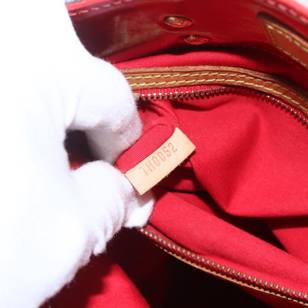 LOUIS VUITTON Monogram Vernis Reade MM Hand Bag Red Rouge M91086 LV Auth 159938