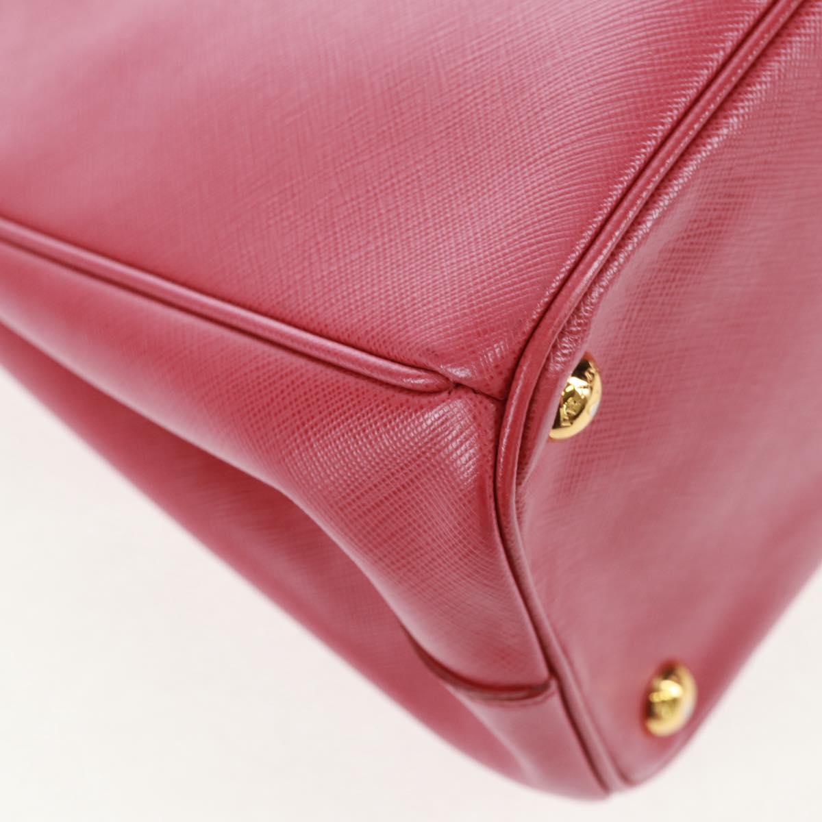 PRADA Galleria Hand Bag Safiano leather 2way Pink Gold Auth 159946