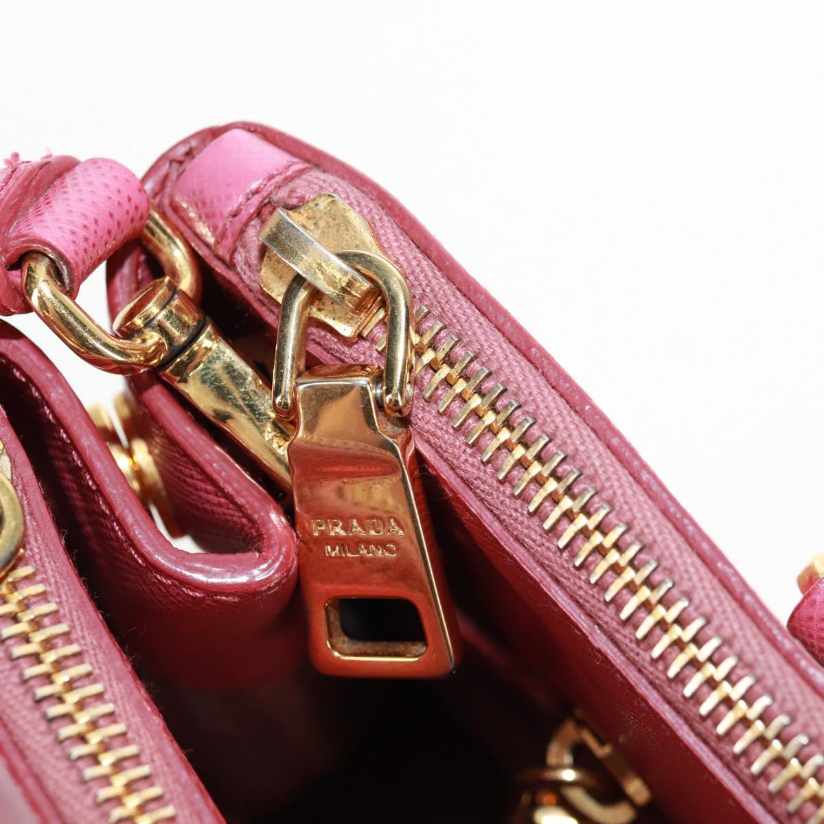 PRADA Galleria Hand Bag Safiano leather 2way Pink Gold Auth 159946