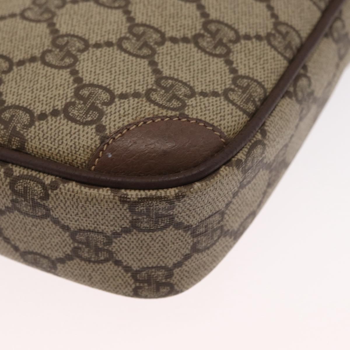 GUCCI GG Supreme Shoulder Bag PVC Beige Gold 007 115 6423 Auth 159950