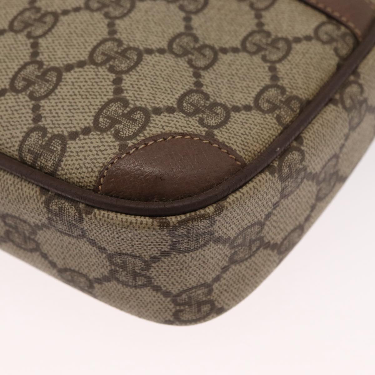 GUCCI GG Supreme Shoulder Bag PVC Beige Gold 007 115 6423 Auth 159950
