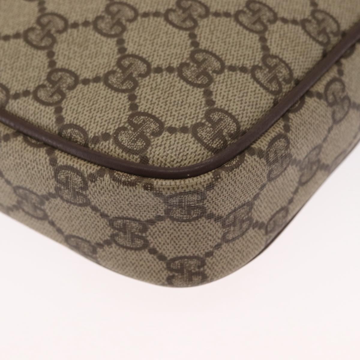 GUCCI GG Supreme Shoulder Bag PVC Beige Gold 007 115 6423 Auth 159950