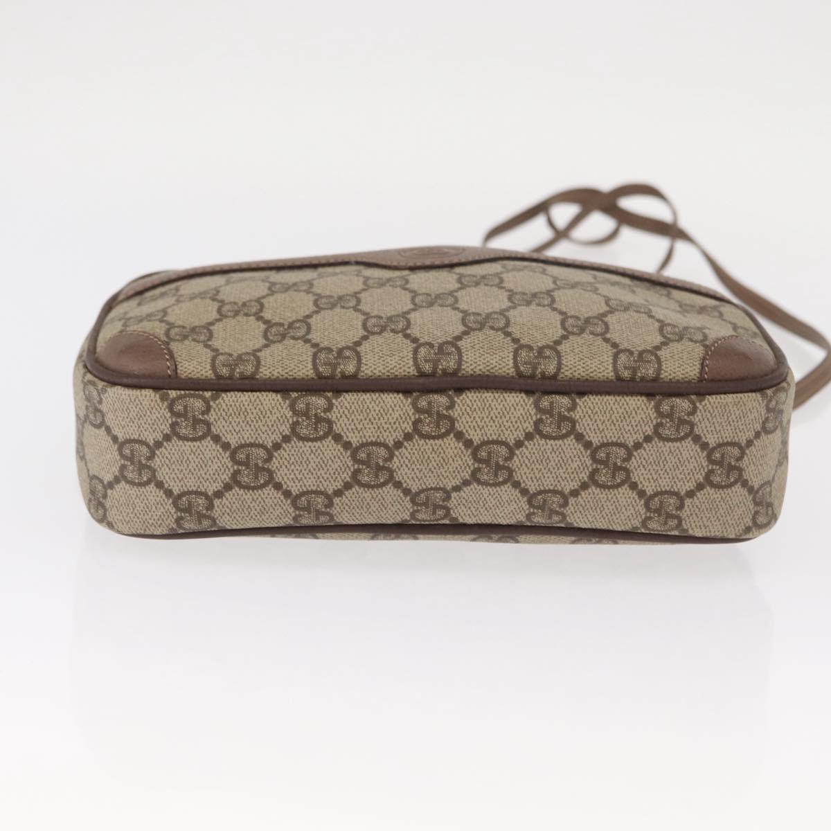 GUCCI GG Supreme Shoulder Bag PVC Beige Gold 007 115 6423 Auth 159950