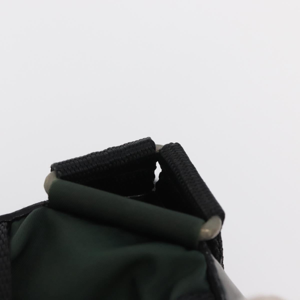 PRADA Backpack Nylon Green Silver Auth 159970