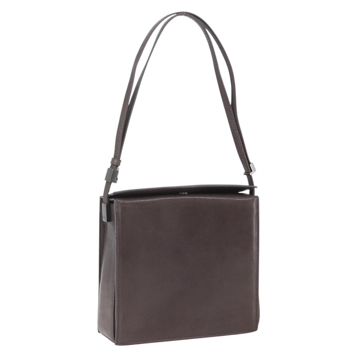GUCCI Shoulder Bag Leather Brown 007 2014 3444 Auth 159973
