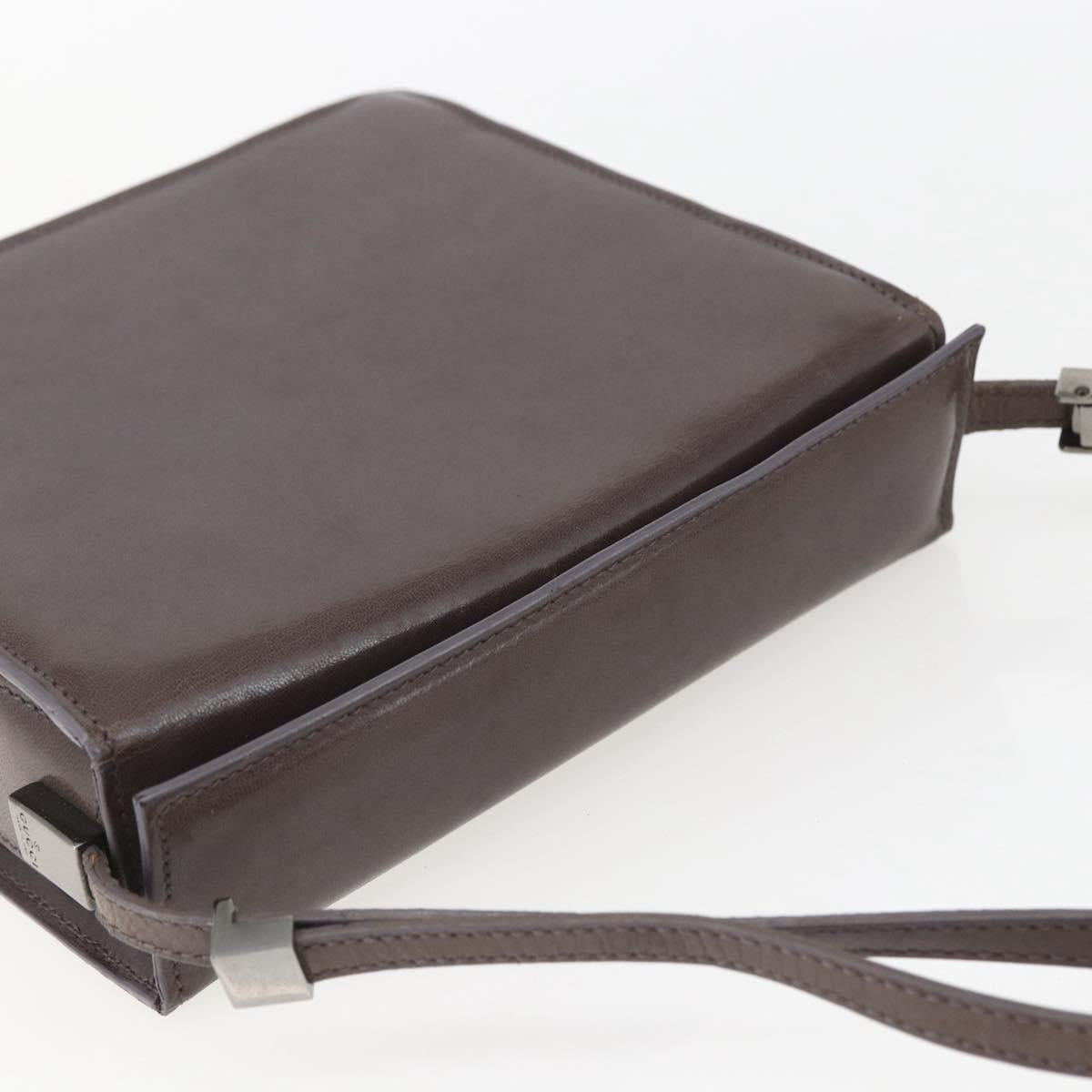 GUCCI Shoulder Bag Leather Brown 007 2014 3444 Auth 159973