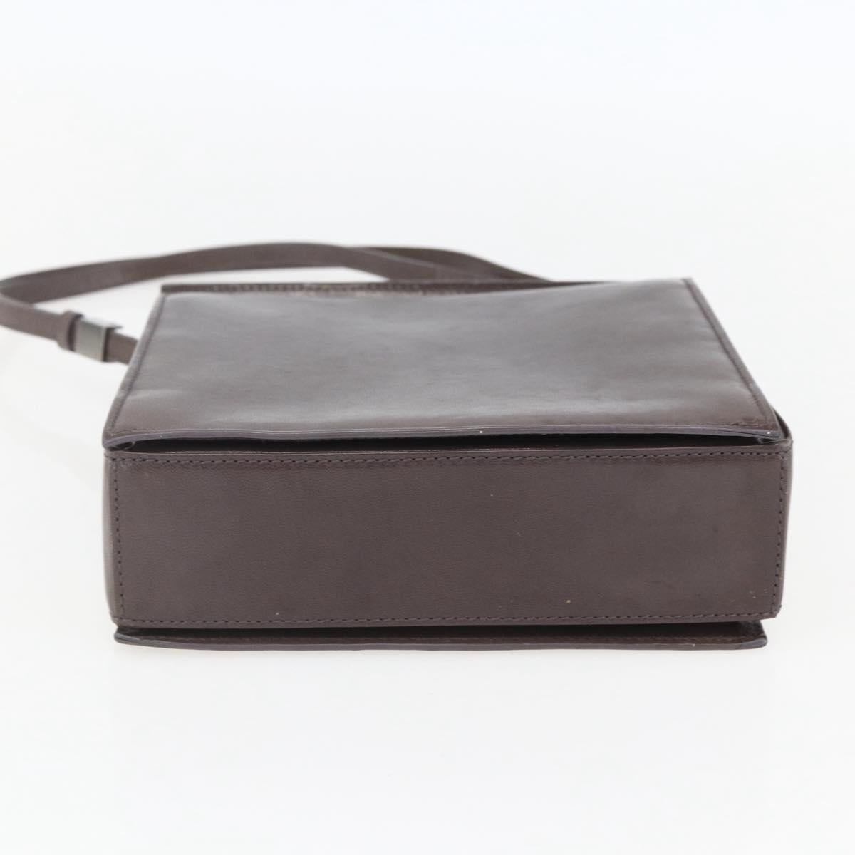 GUCCI Shoulder Bag Leather Brown 007 2014 3444 Auth 159973