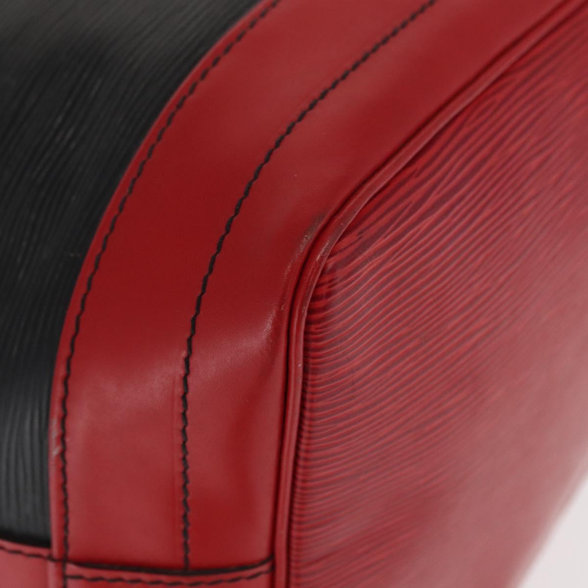 LOUIS VUITTON Epi Noe Shoulder Bag Bicolor Black Red M44017 LV Auth 159997
