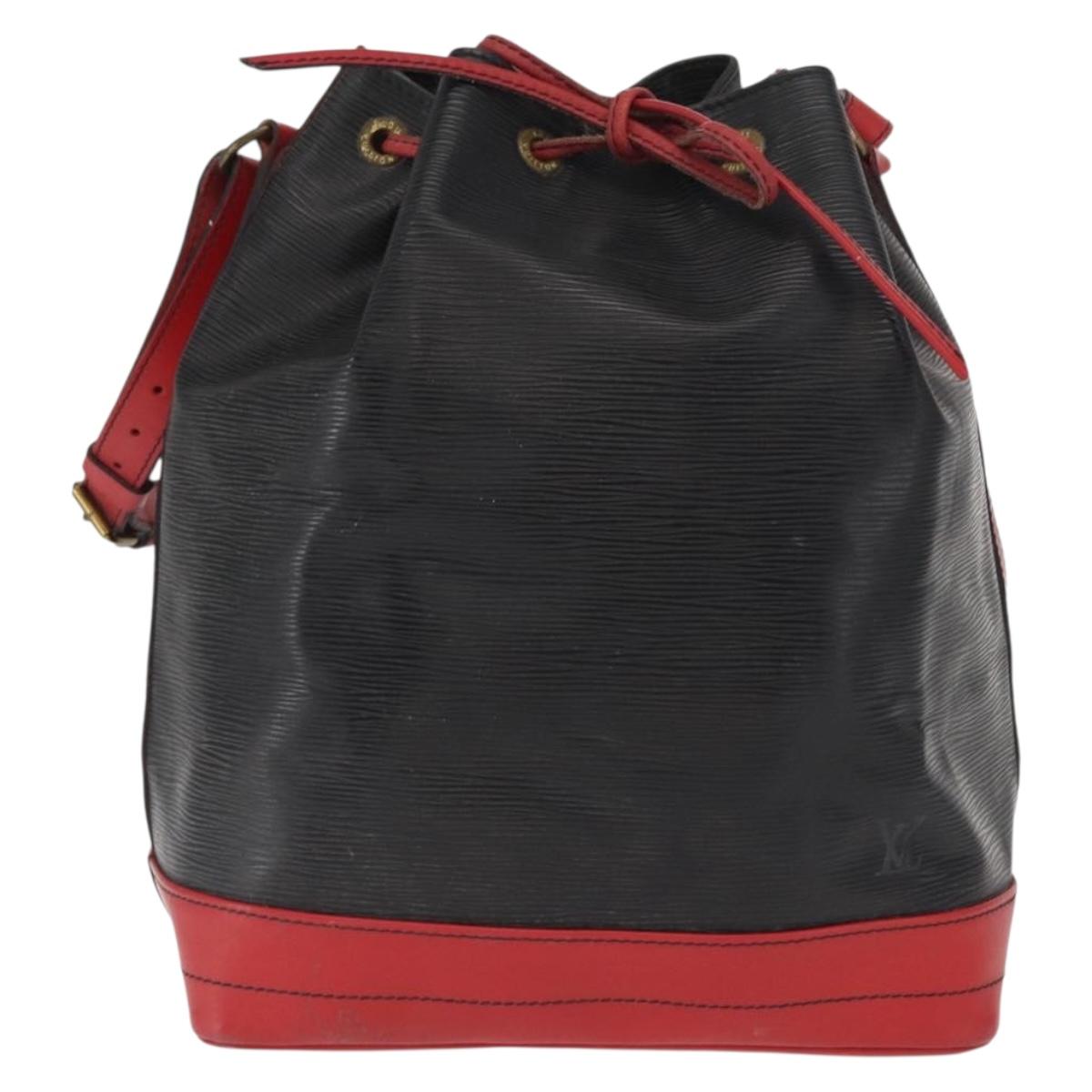 LOUIS VUITTON Epi Noe Shoulder Bag Bicolor Black Red M44017 LV Auth 159997