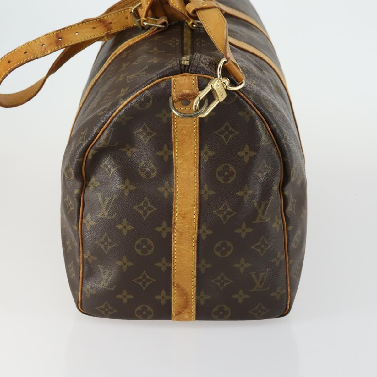 LOUIS VUITTON Monogram Keepall Bandouliere 50 Boston Bag M41416 LV Auth 160070